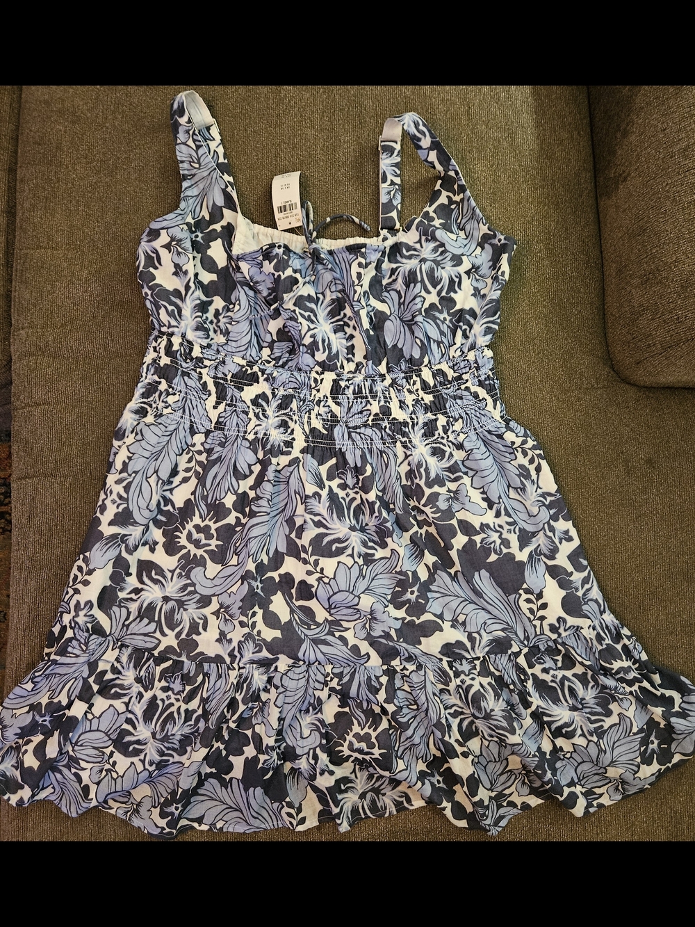 Abercrombie & Fitch Blue and White Floral Maxi Dress